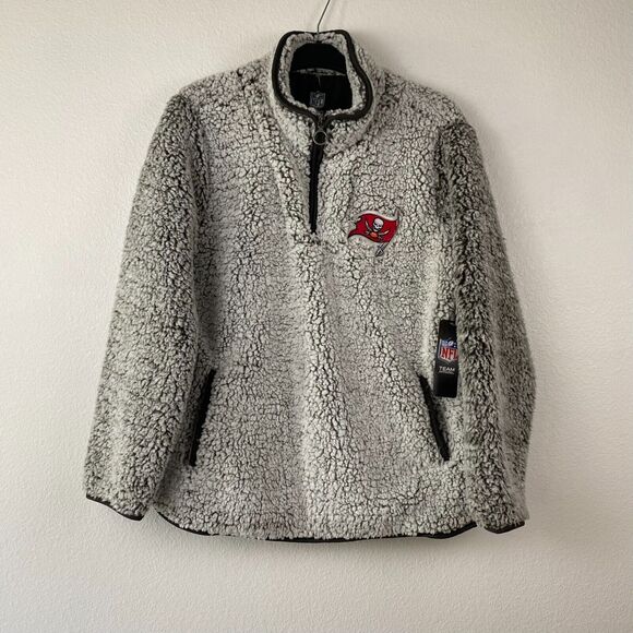 NFL Team Apparel Tampa‎ Bay Buccaneers Sherpa Half Zip Fleece Women's XL - Picture 1 of 11